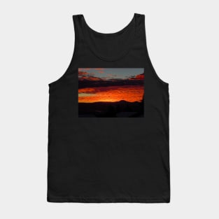 Burnt orange sunset reflecting off the clouds Tank Top